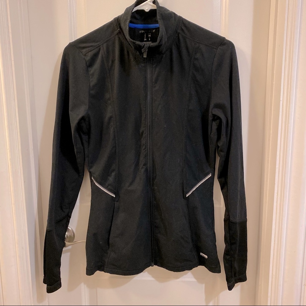 Fabletics Zip Up Black Jacke XXS